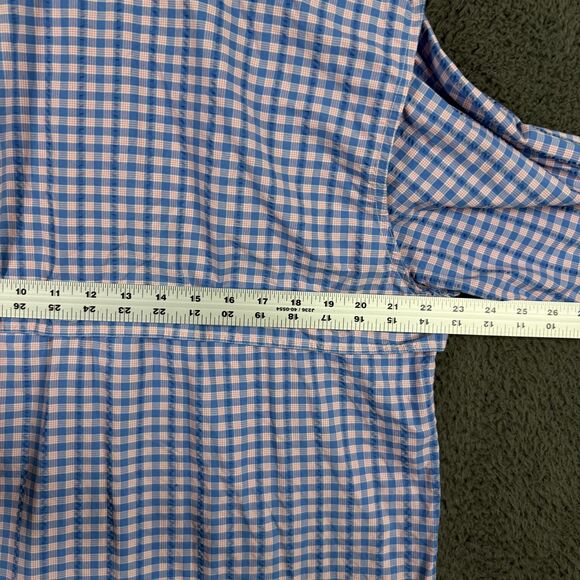 Vineyard Vines Shirt Mens Medium Blue Check Harbor Vented Lightweight Fishing - Picture 13 of 16